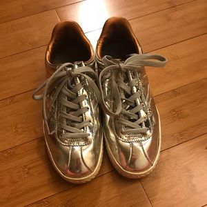 Tretorn Silver Metallic Sneakers